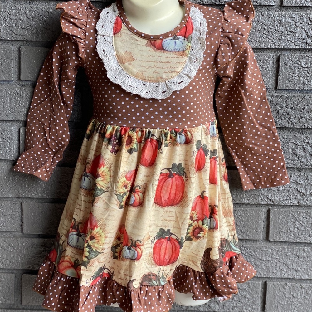 New in pack thanksgiving ruffle dress